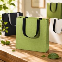 Premium Geschenktüten mit Eigenem Logo und Bandhenkeln, Luxuriöse Recycelte Karton-Einkaufstaschen für Boutiquen und Einzelhandel