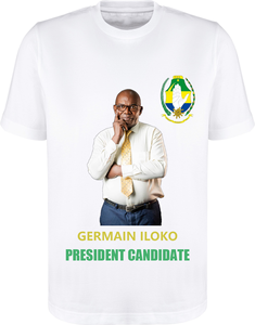 Camisetas Personalizadas de Gabón para Hombre, Tejidas, Sólidas, con Estampado Completo de <span class=keywords><strong>Candidato</strong></span> Presidencial por Sublimación Térmica - Product Image 2