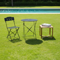 Ensemble de table et chaises de jardin en mosaïque de fer, résistant aux intempéries, moderne, élégant et de dernière génération pour hôtel