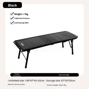 <span class=keywords><strong>Table</strong></span> IGT en aluminium réglable en hauteur portable avec sac de transport pour pique-nique et <span class=keywords><strong>camping</strong></span> en plein air, utilisation en cuisine ou en extérieur - Product Image 5