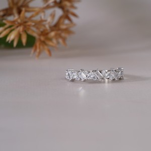 Classic diamond band <b>ring</b> women elegant fine jewelry design perfect for wedding engagement anniversary gift daily luxury wear - Product Image 1