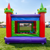 Château gonflable commercial robuste en PVC pour location événementielle, anniversaires, équipement de terrain de jeu scolaire