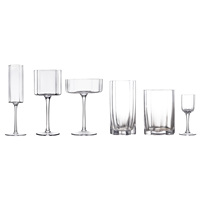 Verres à vin en cristal à nervures verticales en forme de pétale, flûtes à champagne en verre côtelé, verres à whisky pour mariage