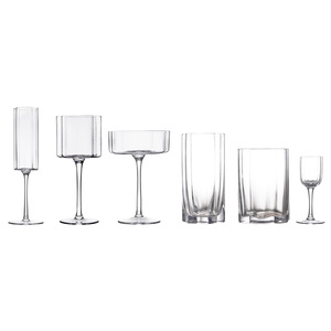 Verres à vin en cristal à nervures verticales en forme de pétale, flûtes à champagne en verre côtelé, verres à whisky pour mariage - Product Image 3