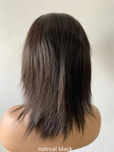 DX133 Stock Black Short Kinky Straight <strong>Wig</strong> for Braiding <strong>Outer</strong> <strong>Wigs</strong> Afro Kinky Yaki Human Hair <strong>Wigs</strong> 360 Full Lace - Product Image 4