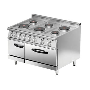 موقد كهربائي تجاري صناعي للمطاعم والفنادق بـ 6 شعلات، موقد طهي من الفولاذ المقاوم للصدأ سهل التنظيف - Product Image 5