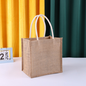 <strong>Custom</strong> logo <strong>Wholesale</strong> Printed Burlap Handbag Eco Reusable Shopping <strong>Jute</strong> Beach <strong>Tote</strong> <strong>Bag</strong> - Product Image 3
