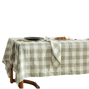 Nappe Moderne pour la Maison et l'Extérieur, Imprimée en Rouge, Vert et Blanc, en Polyester/Coton Tissé, Lavable et Durable - Product Image 4