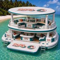 Plateforme flottante gonflable stable anti-basculement pour plusieurs personnes, idéale pour les loisirs aquatiques quotidiens