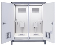 Baño Público Prefabricado de Panel Sándwich de Doble Unidad para Exteriores, Diseño Ecológico y Duradero, Fácil Instalación, Inodoro Completo