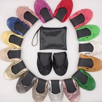 Chaussures de danse ballerines pliables imprimées légères dorées personnalisables pour mariage, après-soirée, été, printemps