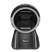 Lector de Códigos 2D, Escáner de Códigos de Barras de Escritorio, Lector de Imágenes, Escáner de Códigos QR con Cable para Supermercados, Bibliotecas, Farmacias, Comercios Minoristas, USB, Negro
