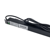 Unit daya Mount paduan Aluminium tahan lama, 10-Port kapasitas tinggi 1U 19 "UK PDU-Unit daya (nilai tegangan AC)