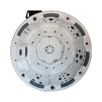 Whirlpool Outdoor 2.2m Round Design New Healthy Hot Selling Baignoires de spa avec jets de massage de l'air et de l'eau Bains à remous et baignoires