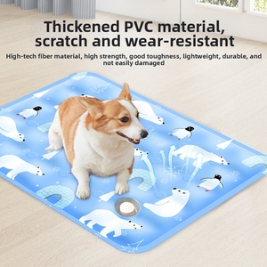 Tapis rafraîchissant pour chien en PVC, directement de l'usine |   Matelas de couchage d'été moderne de luxe à injection d'eau, motif dessin animé - Product Image 2