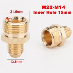 M18-M22 Male to Male Thread Brass Adapter 4500 PSI <b>Pressure</b> Washer Hose Coupling Connector Male Fitting Adapter - Product Image 3