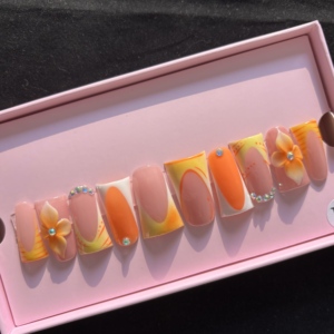 Uñas postizas acrílicas gruesas personalizadas al por mayor con cobertura completa, pedrería, diseño 3D para arte de uñas, Halal, cuadradas - Product Image 4