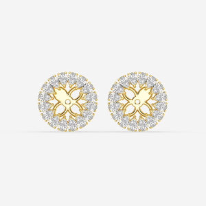 Elegantes pendientes tipo chaqueta con halo de diamantes de laboratorio en forma de pera de 1 7/8 quilates con brillo brillante, realzadores de joyería de lujo ético para mujer - Product Image 5
