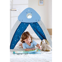 Ensemble de jeu d'escalade et de glisse pour tout-petits en bois 4-en-1 avec tente à motif étoile, aire de jeux intérieure unisexe et utilisation à domicile