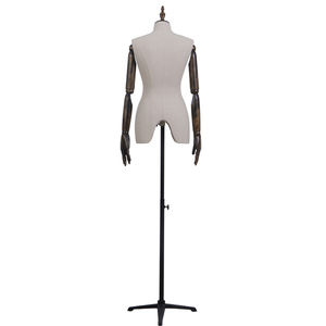 Mannequin Femme Magasin Fashion Half Body Mannequins Torso FiberGlass <strong>Wooden</strong> Knuckle Hand <strong>Clothes</strong> Display Female Mannequins - Product Image 3