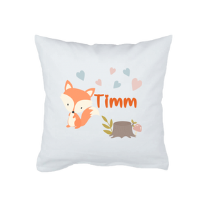 Cuscino per neonati stampato con nome animali della foresta - Product Image 1
