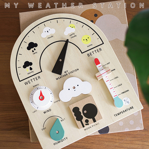 Hot New Ideas Weather Watch Toys Educational Wooden Weatherboard for Kids Perfect Climate Teaching Toy Station for Kids - Product Image 3