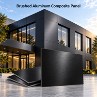 Panneau composite en aluminium brossé bronze de 3 mm 4x8 pieds pour revêtement de meubles sur mesure