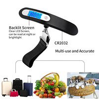 Portable 50kg LCD balance à bagages électronique balance de valise numérique sac de voyage manipulé pondération hameçon balance suspendue