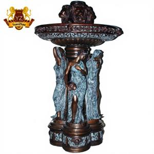 Yaşam boyutu bronz figür çeşme aslan kafası dört mevsim bayan oymalar bronz çeşme - Product Image 1