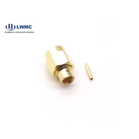 Conector de soldadura macho/hembra SMA de alto rendimiento para cable 141, conector coaxial RF (18 GHz)