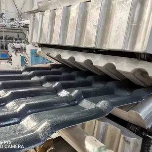 Machine d'extrusion en plastique PVC ASA PMMA avec fibre de verre, feuille de toit émaillée ondulée, ligne de Production