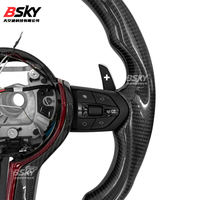 Setir Mobil BMW F10 M5 M6 M8 F06 F12 F13 F90 F92 F93 Seri 5 6 7 Berbahan Serat Karbon dengan Motor LED