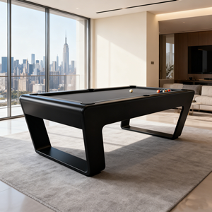 JuLai 9ft Solid Wood Slate <strong>Pool</strong> Billiard <strong>Table</strong> Real Leather Pockets Durable Construction 3-Year Warranty China Origin <strong>Brunswick</strong> - Product Image 4