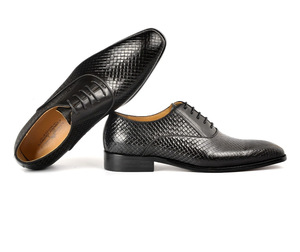 Produit le plus vendu : Chaussures habillées et décontractées italiennes pour hommes, grandes tailles, avec empeigne imprimée, style Oxford - Product Image 6