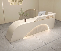 Comptoir de réception en marbre Corian artificiel blanc Immeuble de bureaux Utilisation dentaire Comptoir de réception