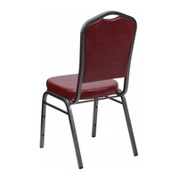 Chaises empilables en fer durables avec option tissu ignifuge pour salon, appartement, hôpital, atelier, parc et entrée
