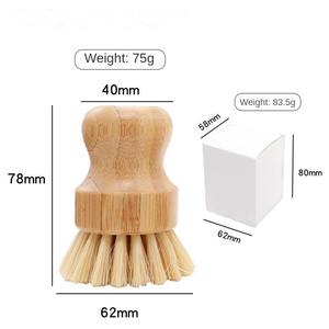 Cepillo para Platos y Fregadero de Bambú Ecológico al por Mayor con Cerdas de Sisal, Herramienta Duradera para Limpieza de Cocina - Product Image 6