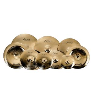 Kingdo China Factory, <span class=keywords><strong>cymbales</strong></span> personnalisées faites à la main, B20, artiste, brillantes, 5 pièces, batterie, <span class=keywords><strong>cymbales</strong></span>, instruments de musique - Product Image 1