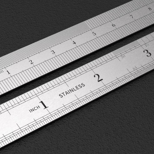 Regla de acero inoxidable Premium Herramienta de medición de grado industrial para geometría escolar de ingeniería de precisión - Product Image 3