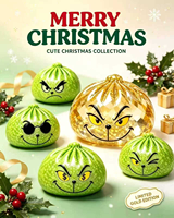 Jouet Squishy Grinch de Noël en forme de Dumpling, en TPR à rebond lent, Boîte Mystère Surprise, Jouet Anti-stress Fidget, Coffret Cadeau, Vente en Gros