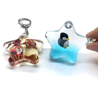 Nouveauté : Porte-clés personnalisé en PVC flottant 3D avec liquide, motif chat mignon, dessin animé, impression UV, souvenir, cadeau