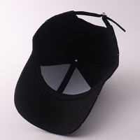 Casquette de baseball pour femme avec strass thermocollants et imprimé nœud, visière incurvée, accessoire de mode tendance, vente en gros
