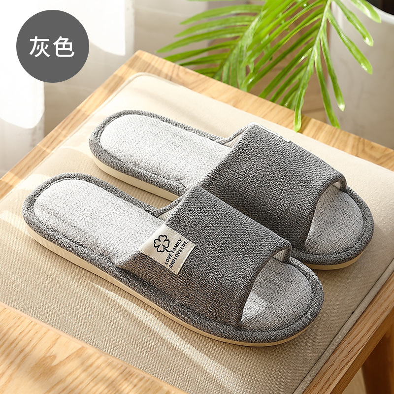 Home Linen Slippers Women Summer Indoor Home Cloth Art Spring Floor Slides Shoes
