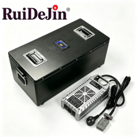 Batterie lithium-ion LiFePO4 avec chargeur intégré, cellules de qualité A, conforme à la norme UN38.3, pour chariot élévateur AGV, plateforme mobile d'entrepôt
