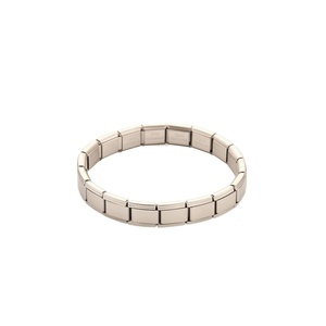 Pulsera Modular Italiana de Acero Inoxidable con Acabado Mate, Versátil, DIY, Unisex, Regalo para Oficina/Trabajo, Banda Elástica - Product Image 6