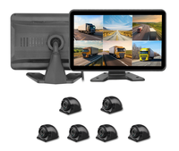 6-Kanal Dashcam / Mobiler Videorekorder / LKW-Bus-Sicherheitskamera-Set 10-Zoll IPS Touchscreen-Monitor 360-Grad-Winkel Dual