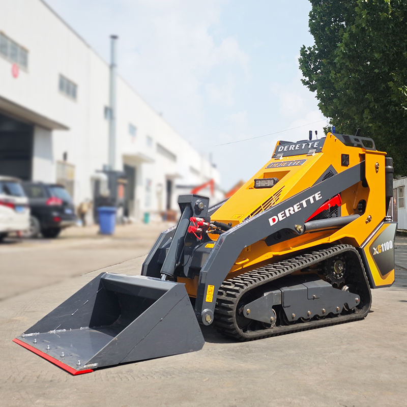 Derette XC1100 Mini Skid Steer Track Loader with 25Hp Kubota Diesel ...