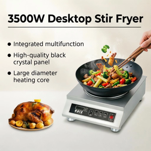Table de cuisson à <span class=keywords><strong>induction</strong></span> électrique commerciale concave 3500W, grande puissance, <span class=keywords><strong>pour</strong></span> restaurant, <span class=keywords><strong>plaque</strong></span> de cuisson réglable - Product Image 5