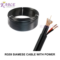 Cable coaxial Siamés RG59 0.81CU 2C/18AWG con cables de comunicación de alimentación Producto