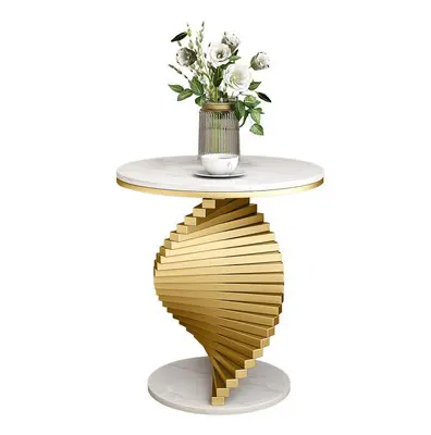 Light luxury marble side table living room sofa creative balcony small coffee table bedside cabinet round table